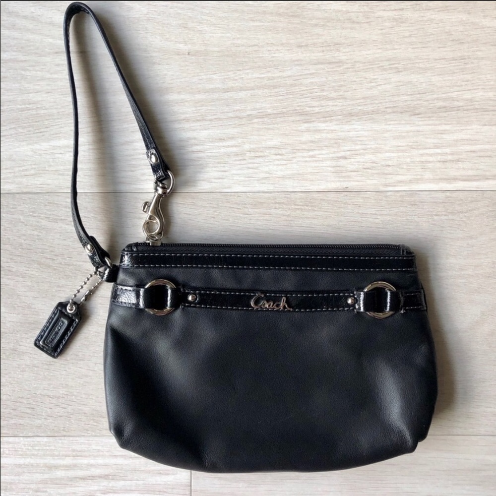 Authentic black Coach wristlet